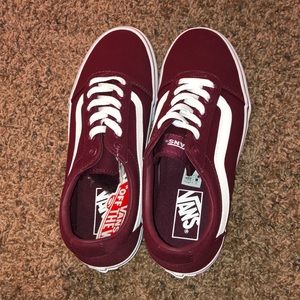 maroon old school vans